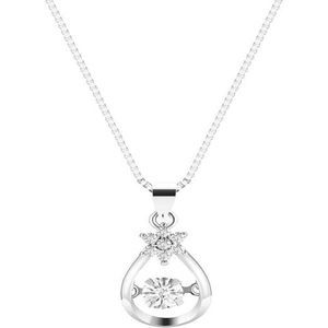 OPKALL Initial Necklaces for Women, Silver  with Star Pendant Simple Necklace